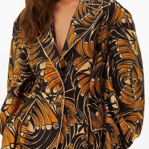 Farm Rio Black Toucans Spirals Blazer NWT Sz S (HTF!!)